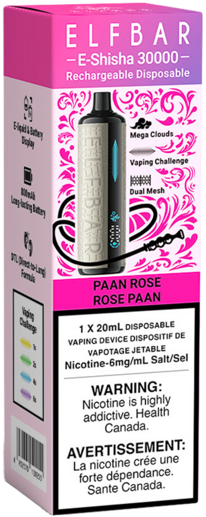 ELF BAR E-Shisha 30000 Disposable Paan Rose