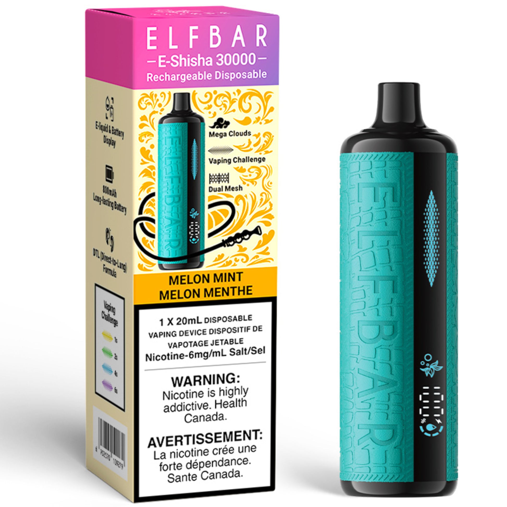 ELF BAR E-Shisha 30000 Disposable Vape - Melon Mint Cloud Island Vapour ELF BAR E-Shisha 30000 Disposable Vape - Melon Mint Cloud Island Vapour