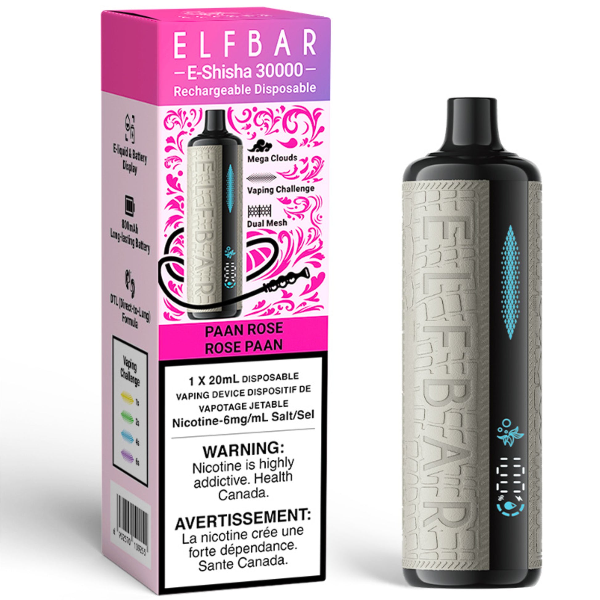 ELF BAR E-Shisha Disposable Vape Paan Rose