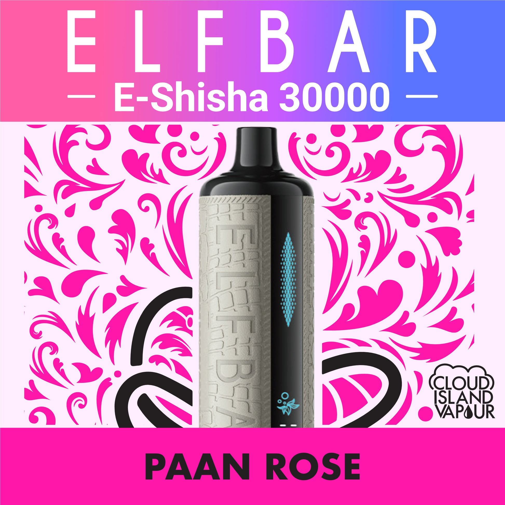 ELF BAR E-Shisha 30000 Disposable Vape - Paan Rose Cloud Island Vapour ELF BAR E-Shisha 30000 Disposable Vape - Paan Rose Cloud Island Vapour