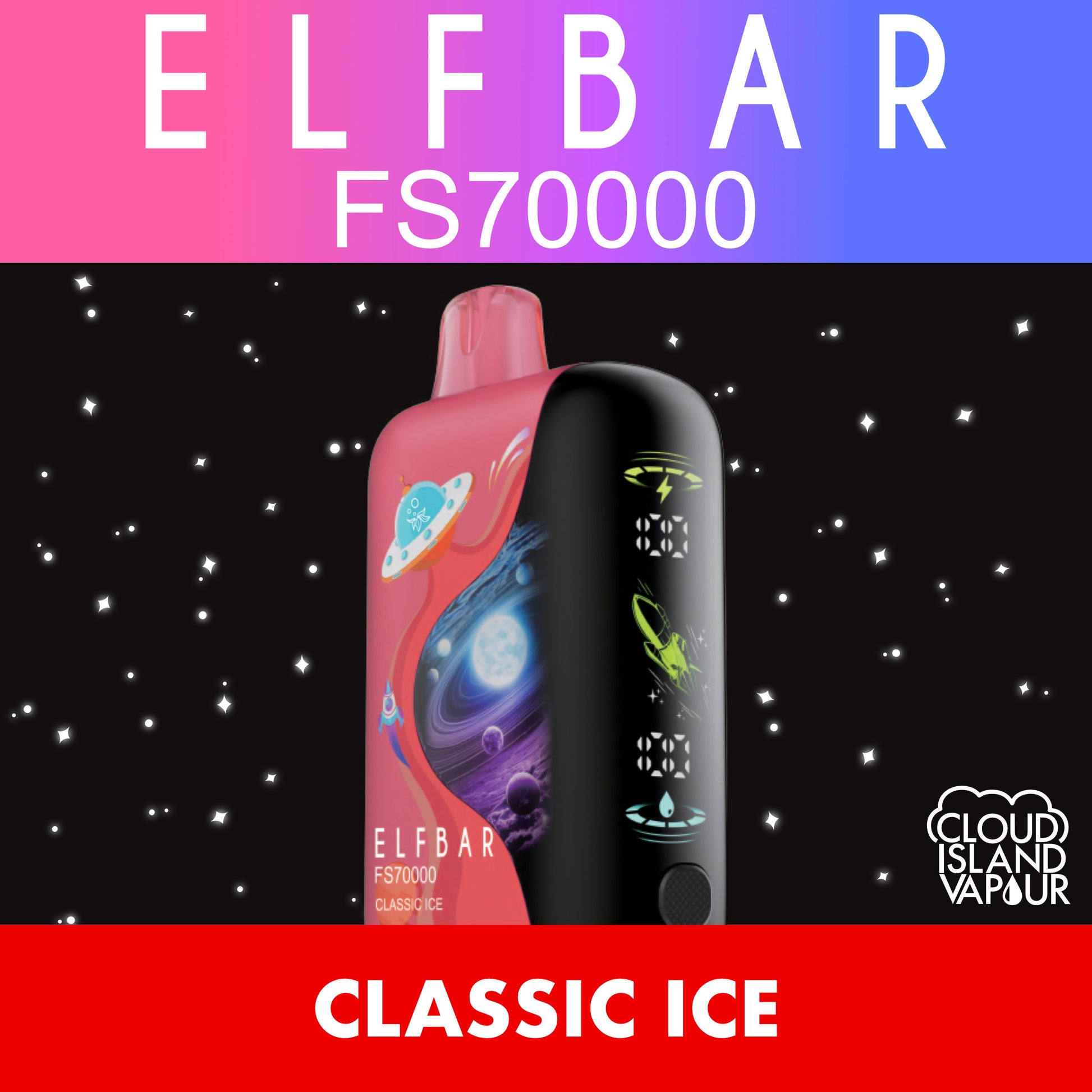 ELF BAR FS70K Disposable Vape - Classic Ice Cloud Island Vapour ELF BAR FS70K Disposable Vape - Classic Ice Cloud Island Vapour