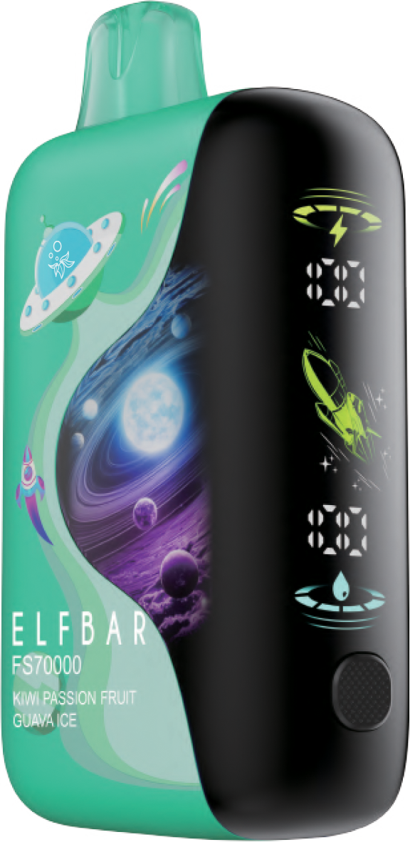 ELF BAR FS70K Disposable Vape - Kiwi Passion Fruit Guava Ice Cloud Island Vapour ELF BAR FS70K Disposable Vape - Kiwi Passion Fruit Guava Ice Cloud Island Vapour
