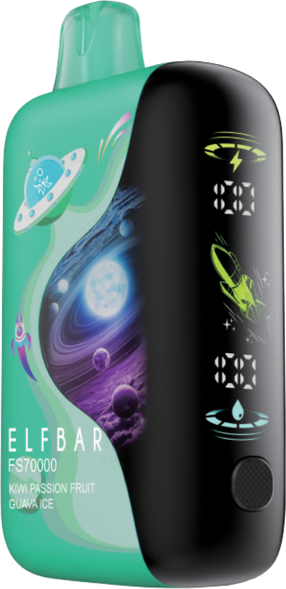 ELF BAR FS70K Disposable Vape - Kiwi Passion Fruit Guava Ice Cloud Island Vapour ELF BAR FS70K Disposable Vape - Kiwi Passion Fruit Guava Ice Cloud Island Vapour