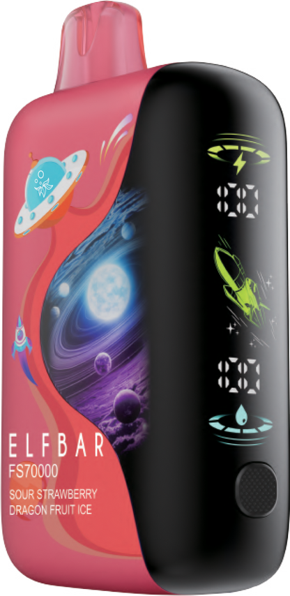 ELF BAR FS70K Disposable Vape Sour Strawberry Dragon Fruit Ice