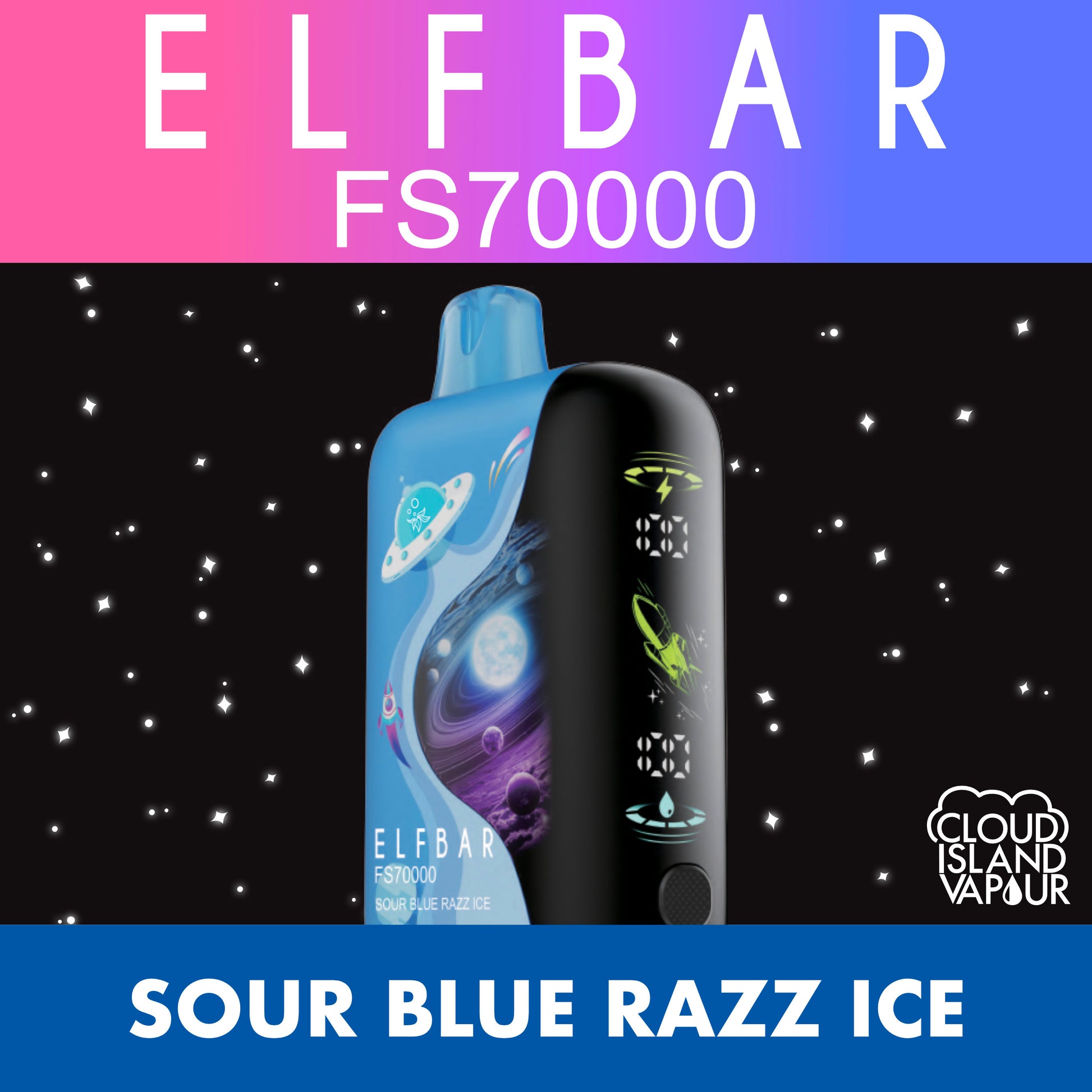 ELF BAR FS70K Disposable Vape - Sour Blue Razz Ice Cloud Island Vapour ELF BAR FS70K Disposable Vape - Sour Blue Razz Ice Cloud Island Vapour