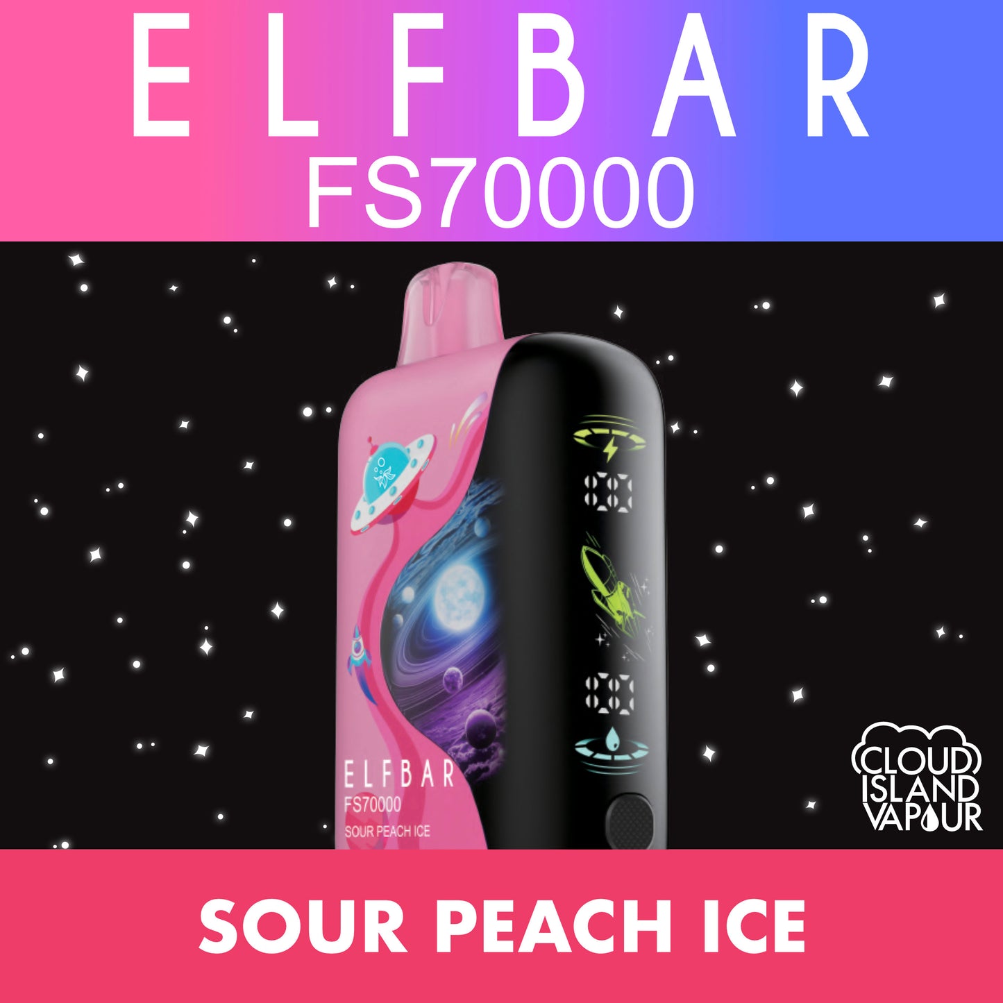 ELF BAR FS70K Sour Peach Ice