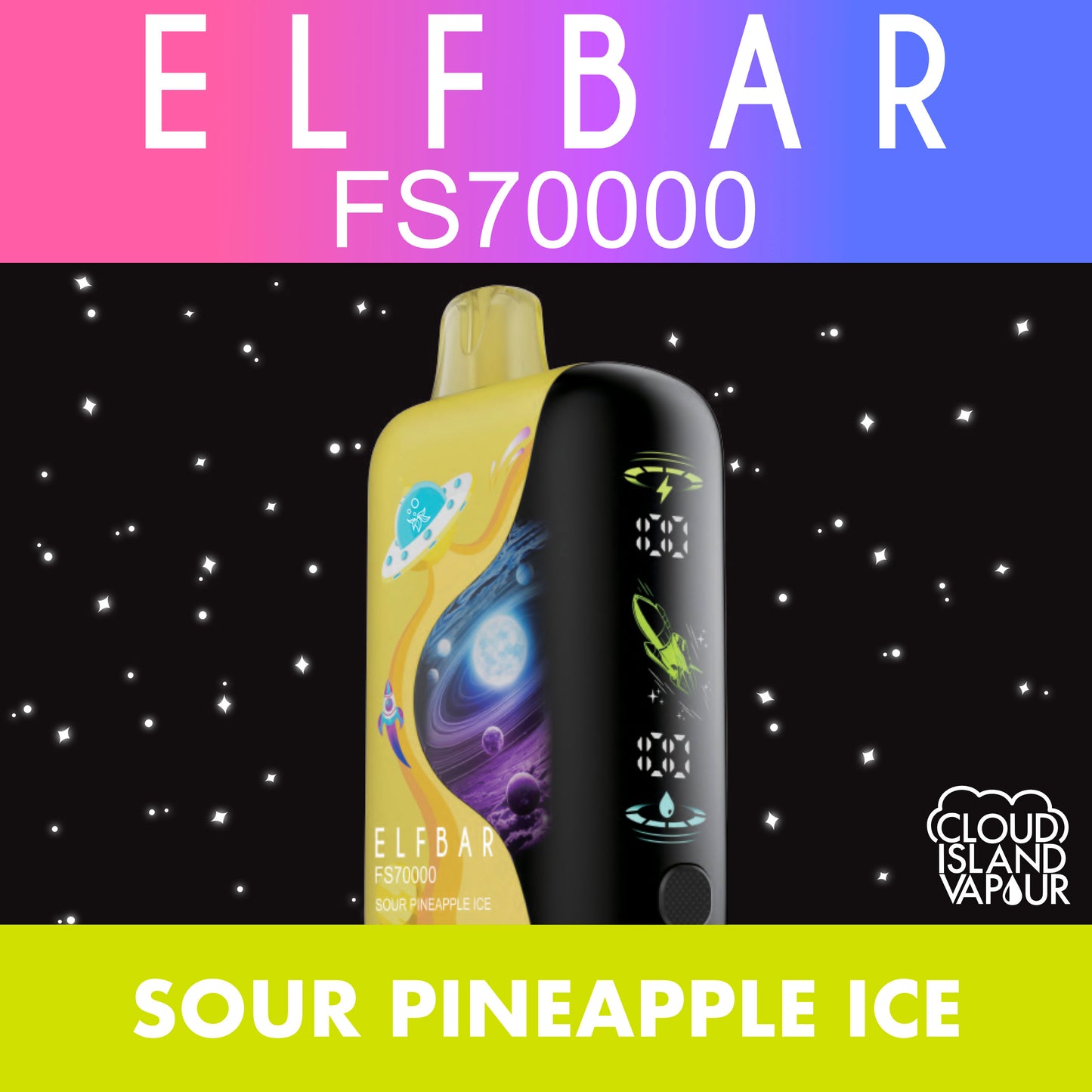 ELF BAR FS70K Sour Pineapple Ice
