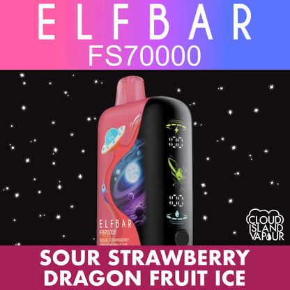 ELF BAR FS70K Disposable Vape - Sour Strawberry Dragon Fruit Ice Cloud Island Vapour ELF BAR FS70K Disposable Vape - Sour Strawberry Dragon Fruit Ice Cloud Island Vapour