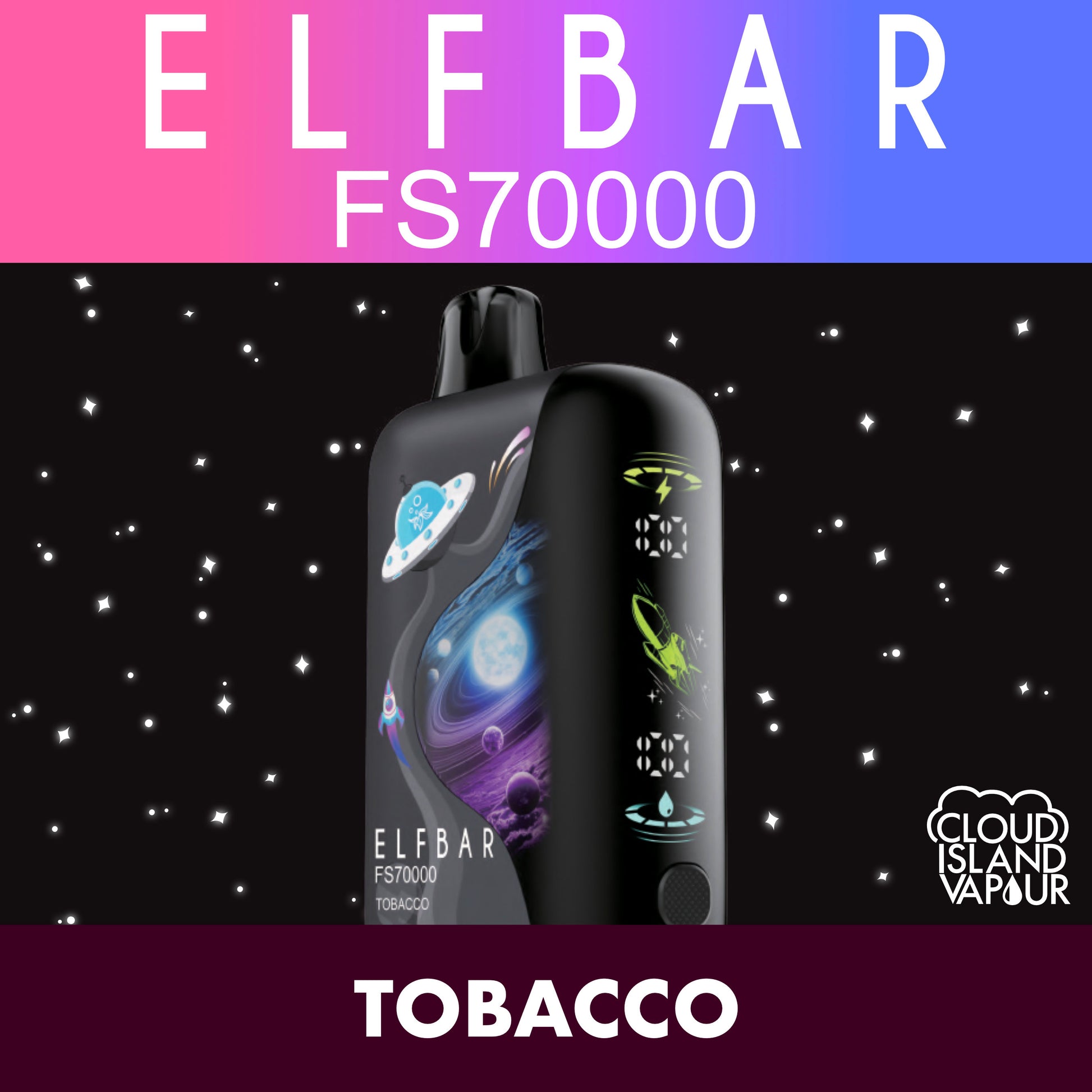ELF BAR FS70K Disposable Vape - Tobacco Cloud Island Vapour ELF BAR FS70K Disposable Vape - Tobacco Cloud Island Vapour