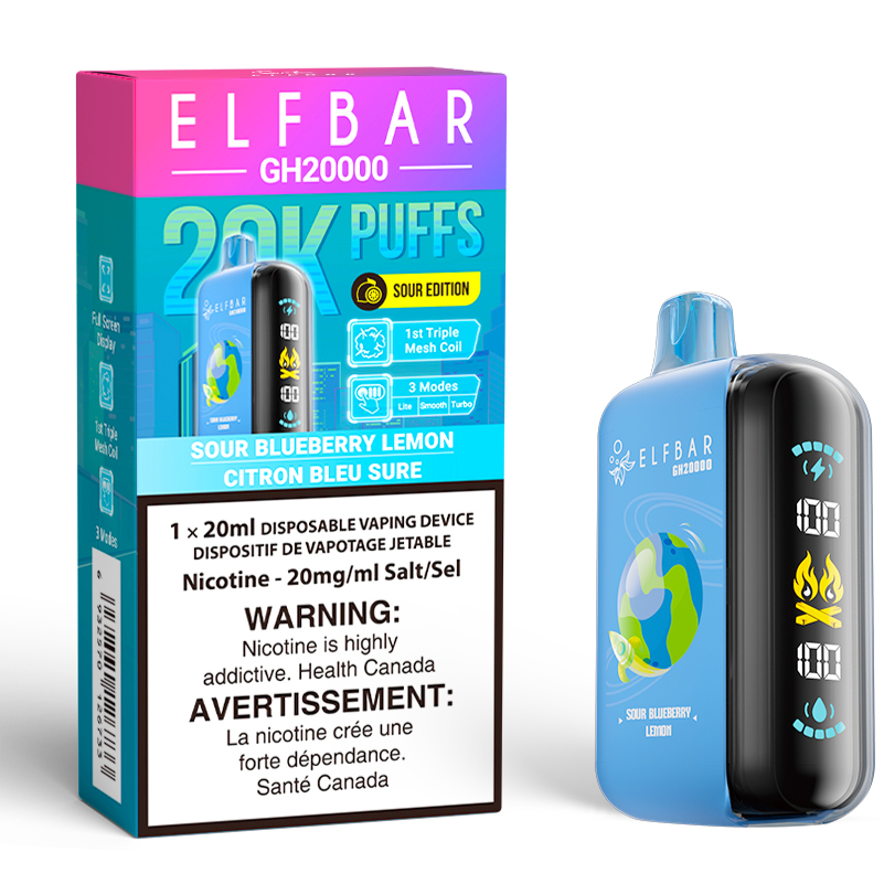 ELF BAR GH20000 Disposable Vape Sour Blueberry Lemon