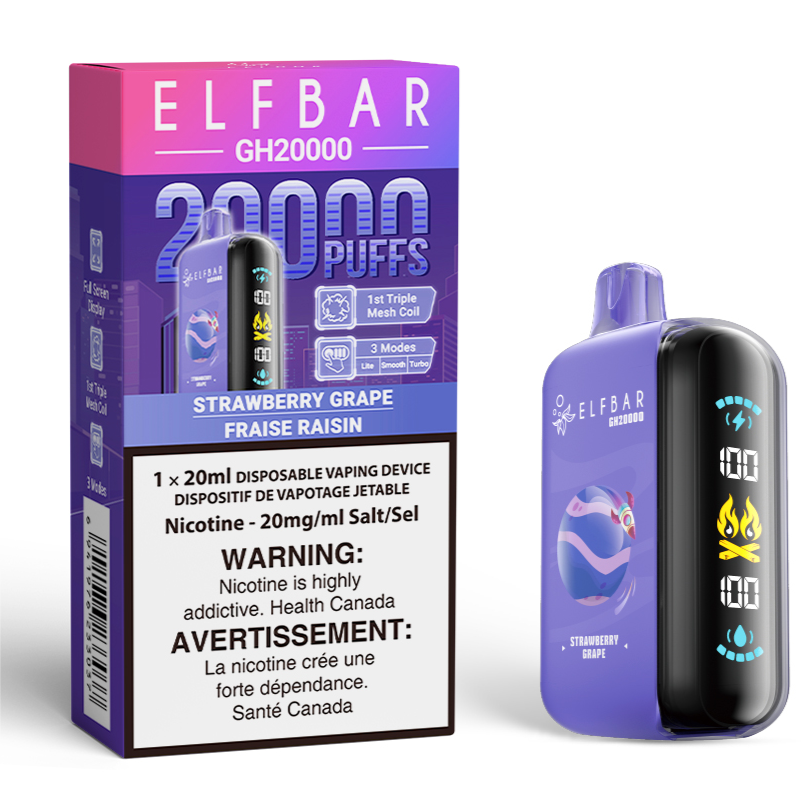 ELF BAR GH20000 GH20K Disposable Vape Strawberry Grape