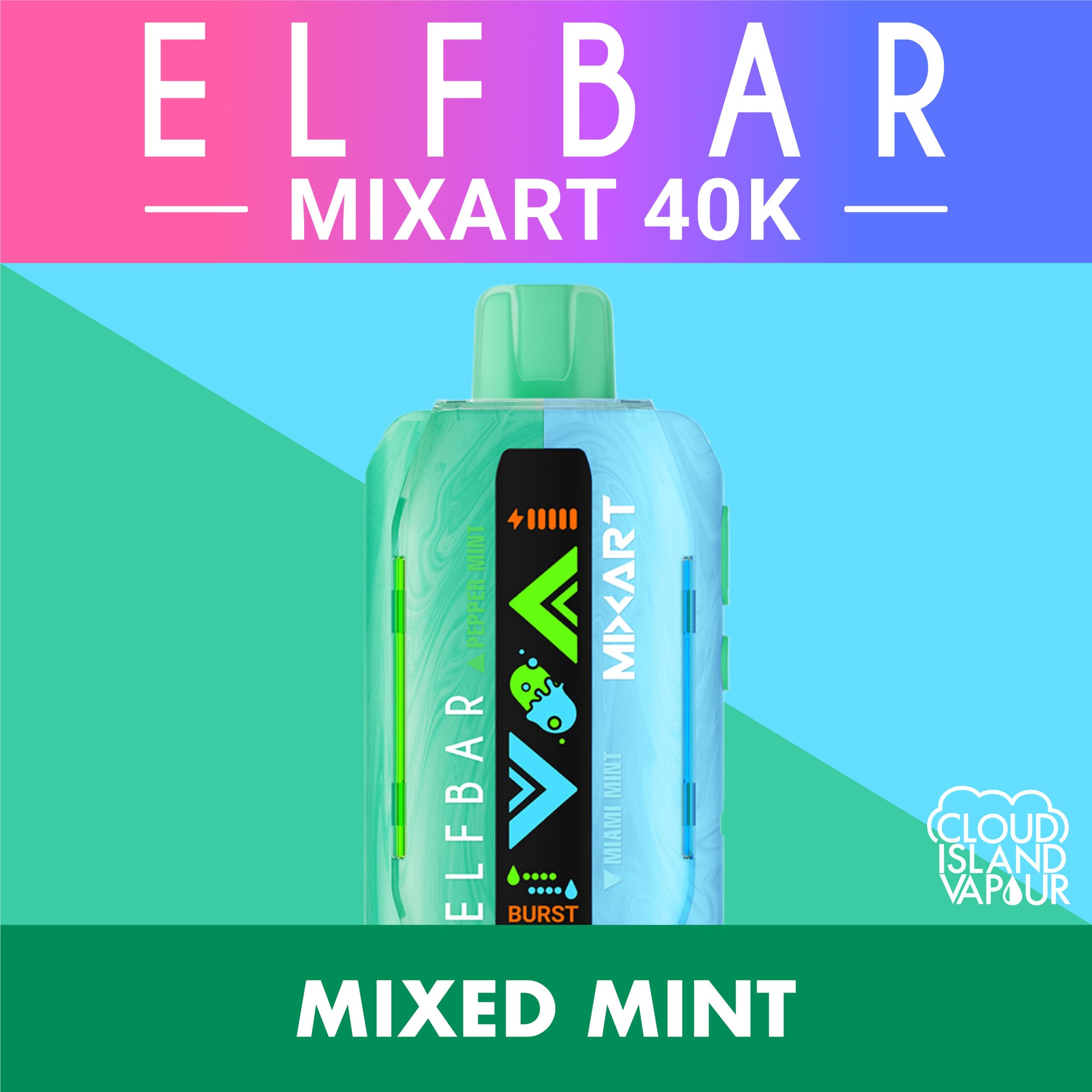 ELF BAR MIXART 40K Disposable Vape - Mixed Mint Cloud Island Vapour ELF BAR MIXART 40K Disposable Vape - Mixed Mint Cloud Island Vapour