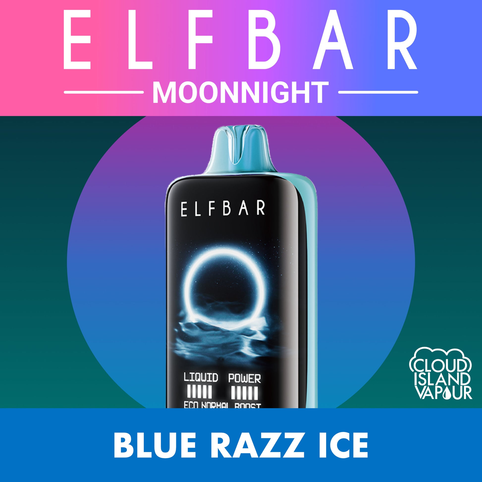 ELF BAR MOONNIGHT 70K Disposable Vape - Blue Razz Ice Cloud Island Vapour ELF BAR MOONNIGHT 70K Disposable Vape - Blue Razz Ice Cloud Island Vapour