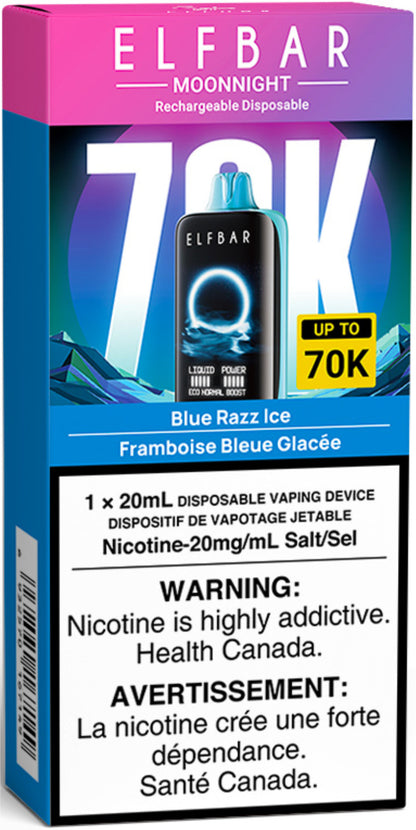ELF BAR MOONNIGHT 70K Disposable Blue Razz Ice