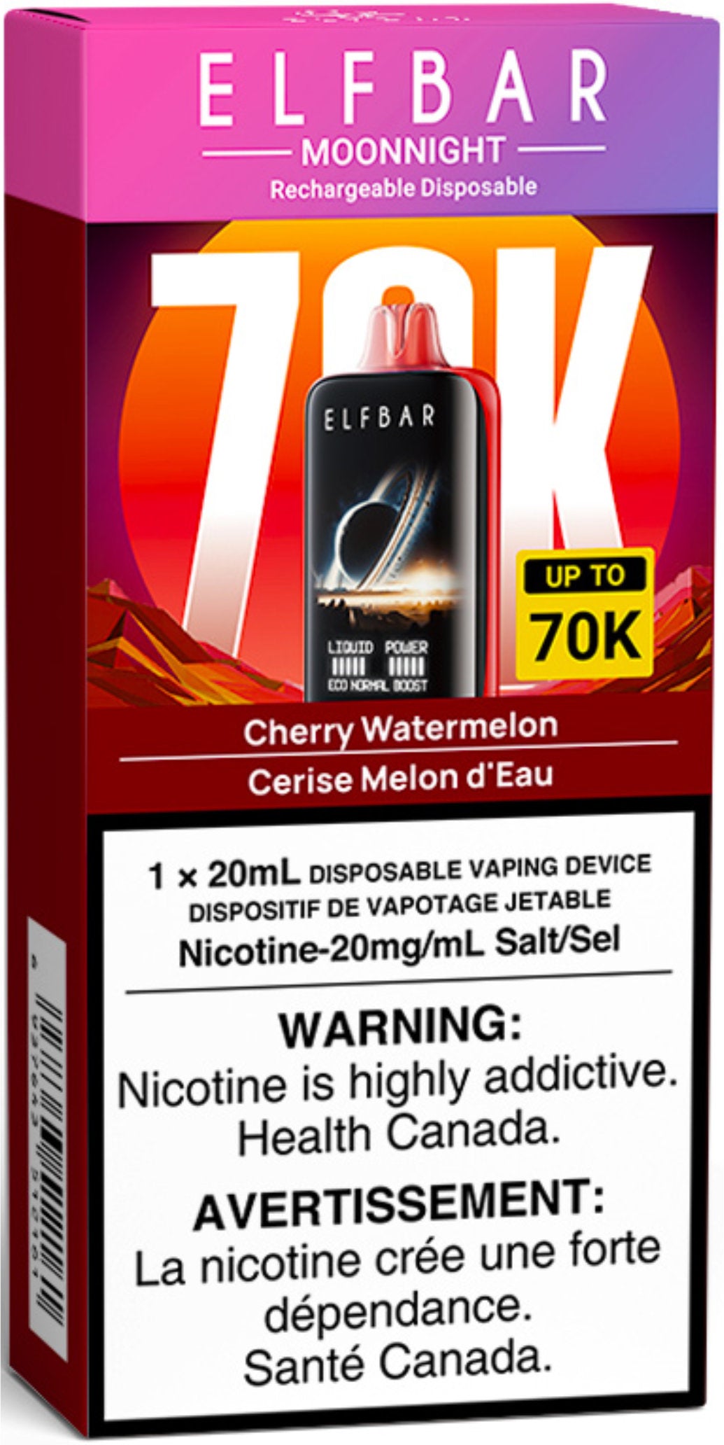 ELF BAR MOONNIGHT 70K Disposable Cherry Watermelon