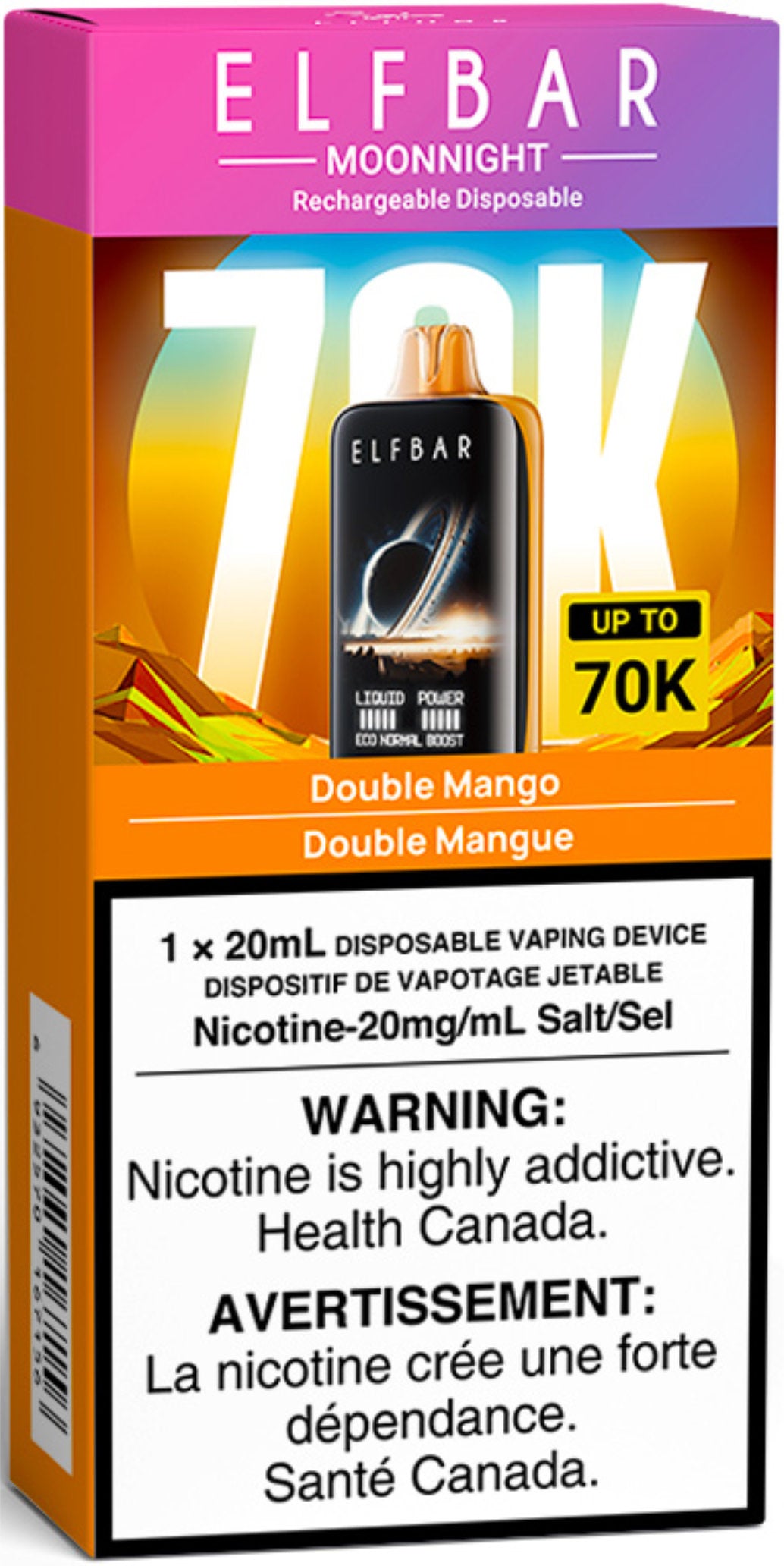 ELF BAR MOONNIGHT 70K Disposable Double Mango