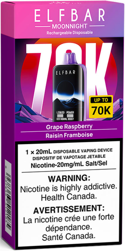 ELF BAR MOONNIGHT 70K Disposable Grape Raspberry