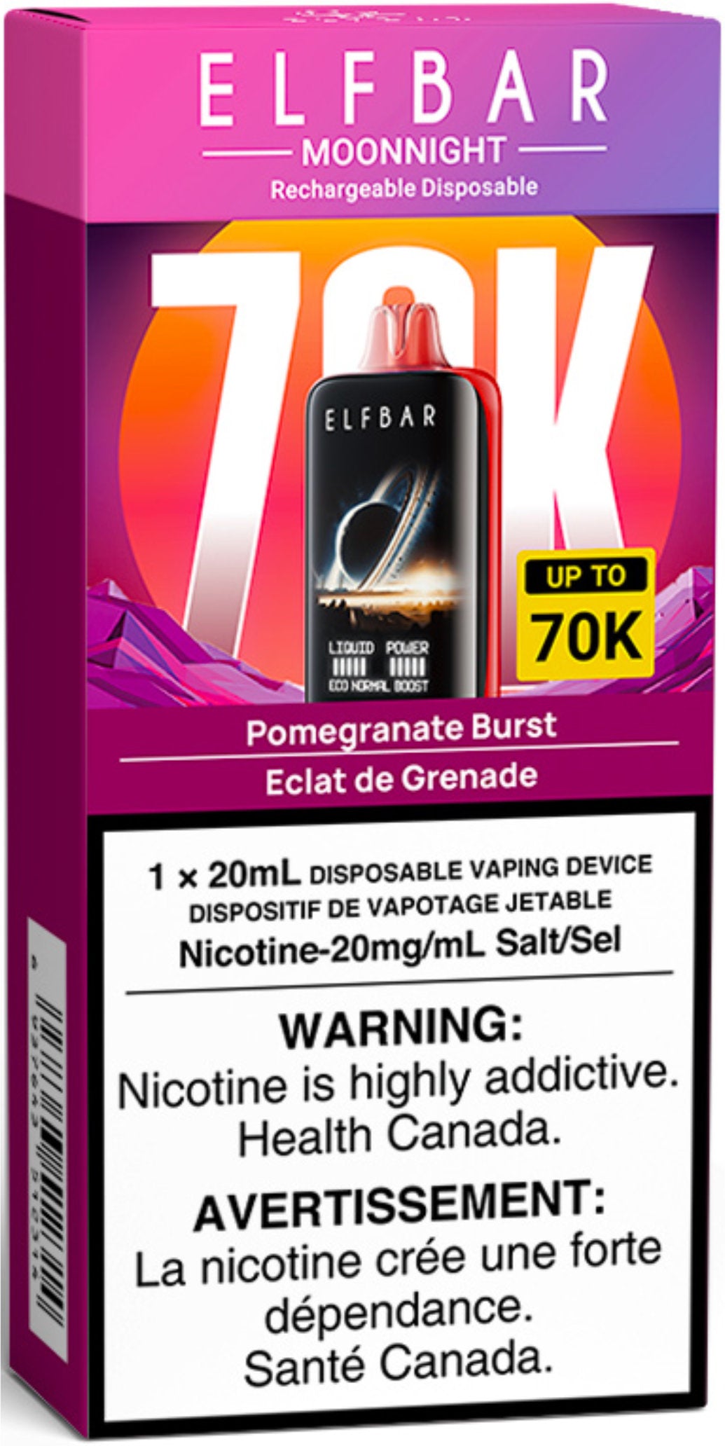 ELF BAR MOONNIGHT 70K Disposable Pomegranate Burst