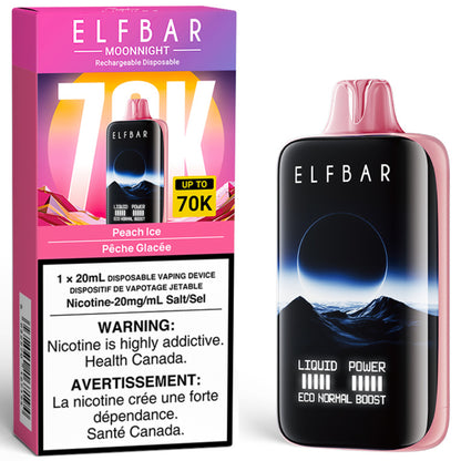 ELF BAR MOONNIGHT 70K Disposable Vape Peach Ice