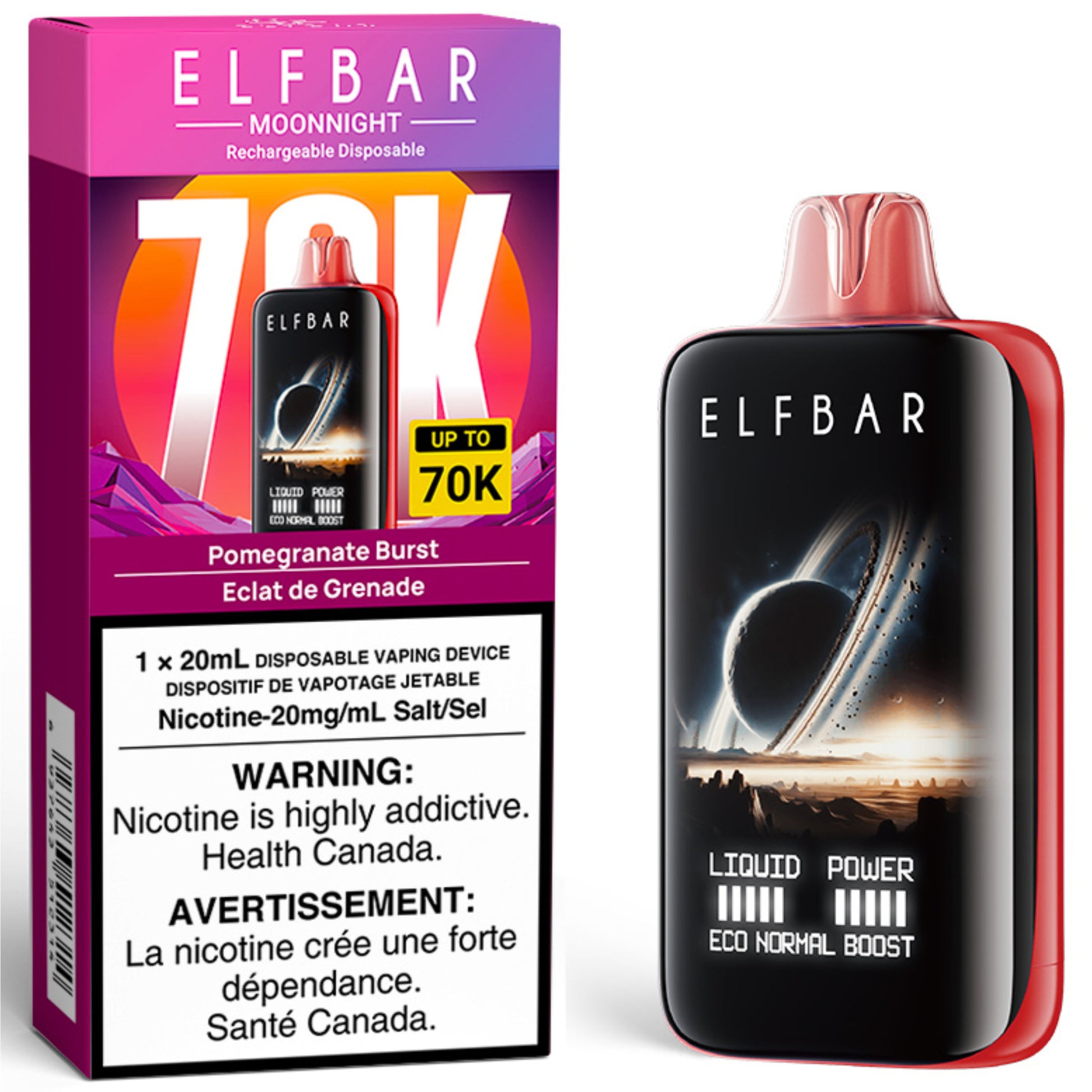 ELF BAR MOONNIGHT 70K Disposable Vape - Pomegranate Burst Cloud Island Vapour ELF BAR MOONNIGHT 70K Disposable Vape - Pomegranate Burst Cloud Island Vapour