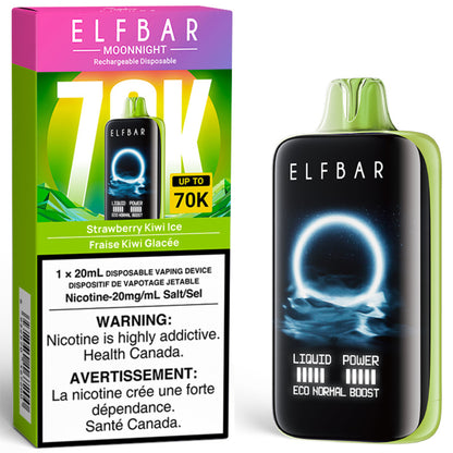 ELF BAR MOONNIGHT 70K Disposable Vape Strawberry Kiwi Ice