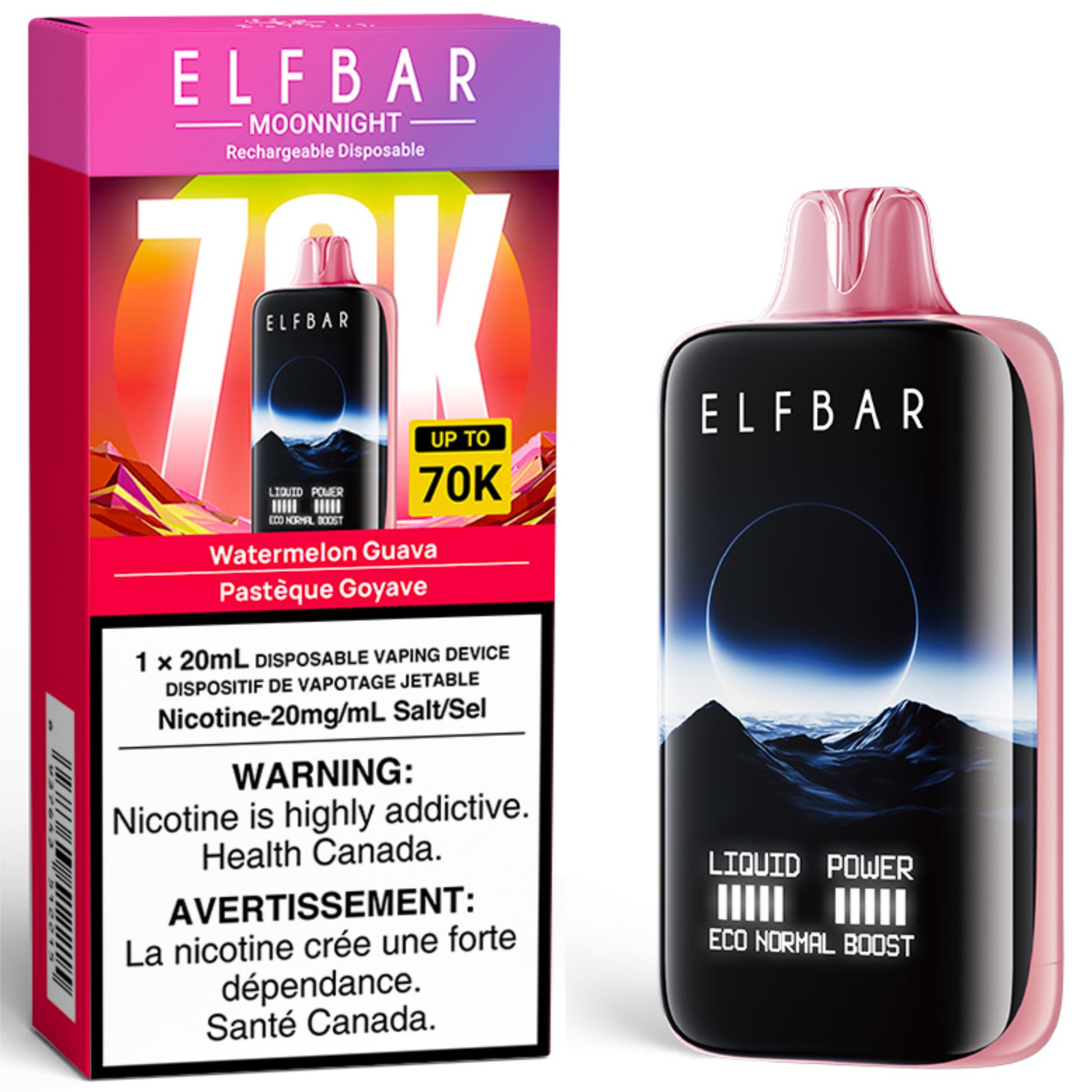 ELF BAR MOONNIGHT 70K Disposable Vape Watermelon Guava
