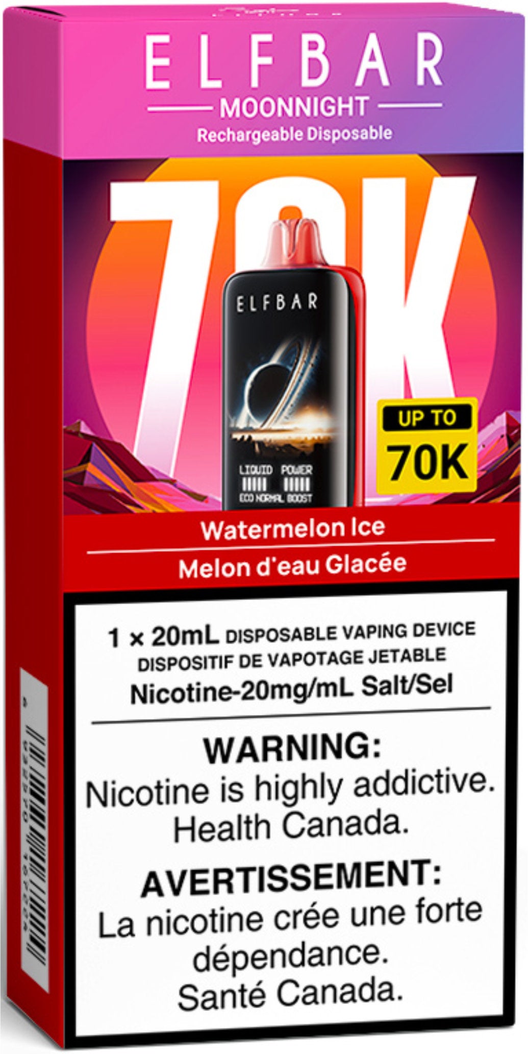 ELF BAR MOONNIGHT 70K Disposable Watermelon Ice