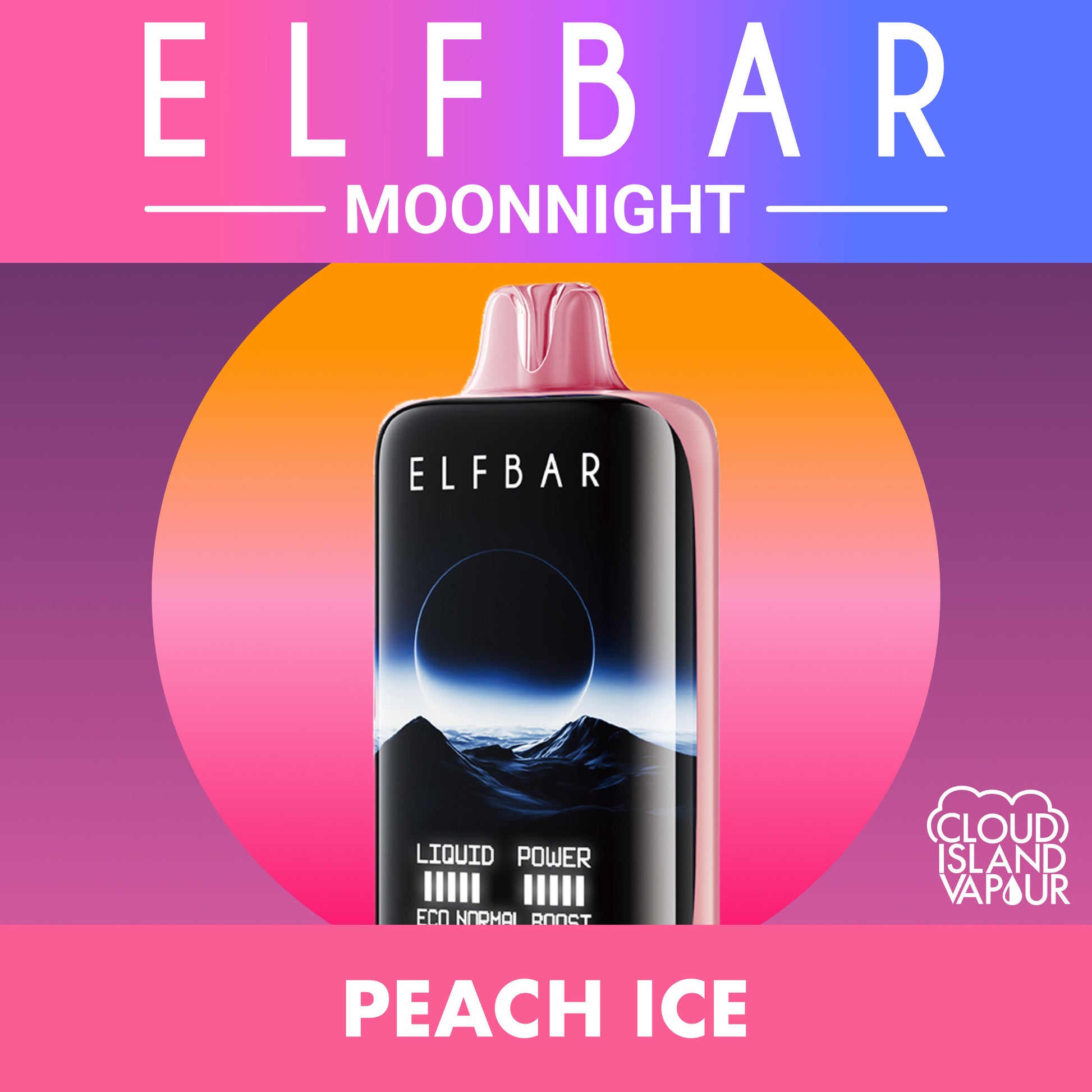 ELF BAR MOONNIGHT 70K Disposable Vape - Peach Ice Cloud Island Vapour ELF BAR MOONNIGHT 70K Disposable Vape - Peach Ice Cloud Island Vapour