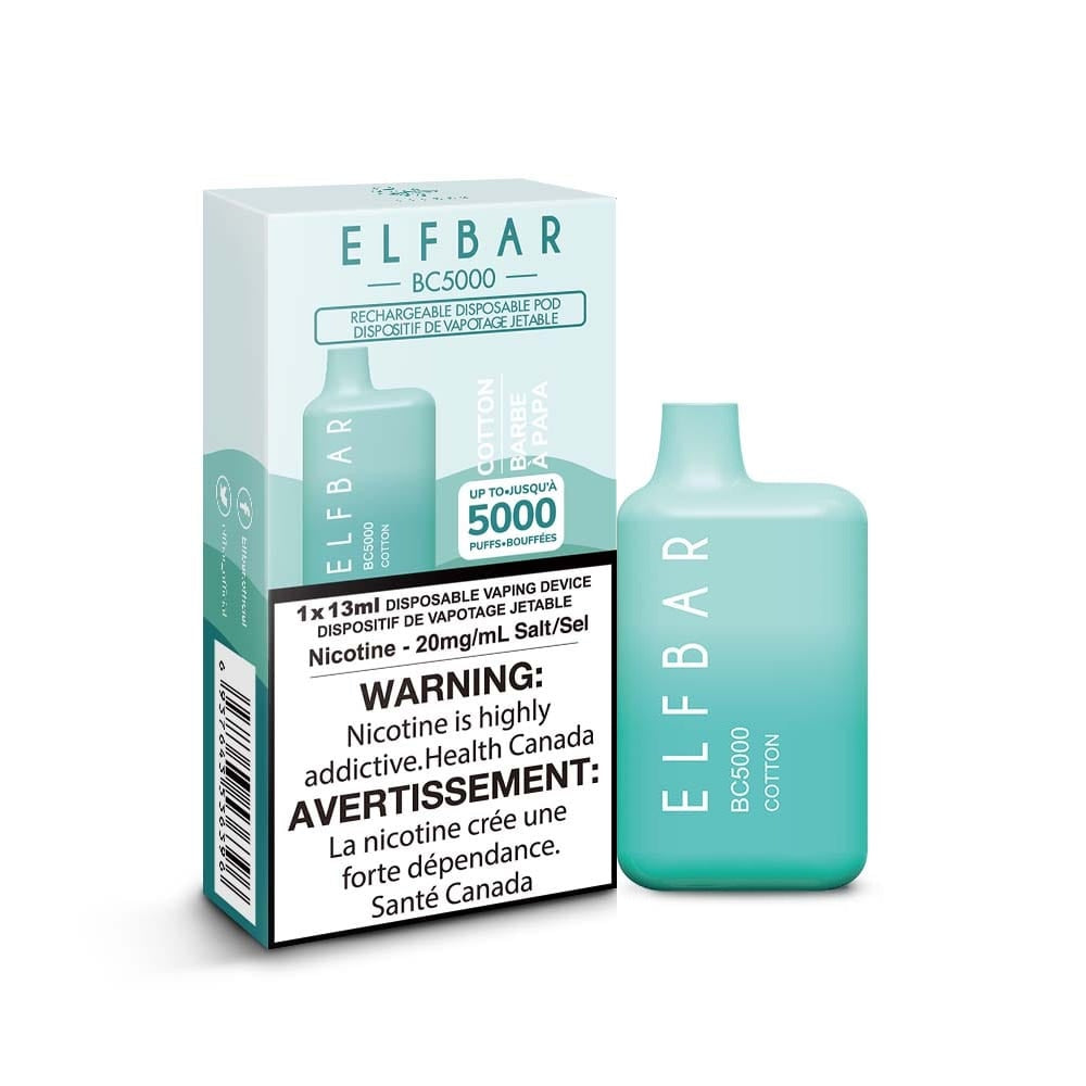 ELFBAR BC5000 puff rechargeable disposable vape 20mg/ml Salt nicotine Cotton