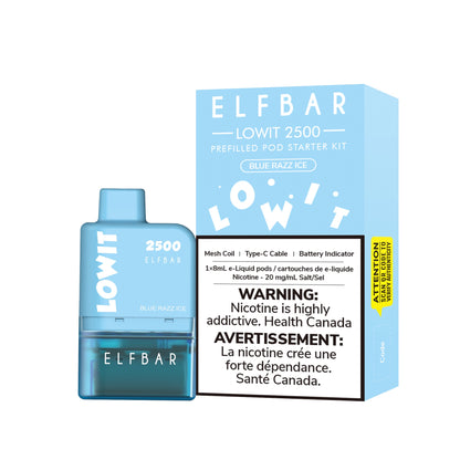 ELFBAR Lowit 2500 Pod Starter Kit flavour Blue Razz Ice