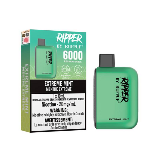 Rufpuf Ripper 6000 Disposable Vape flavour Extreme Mint 