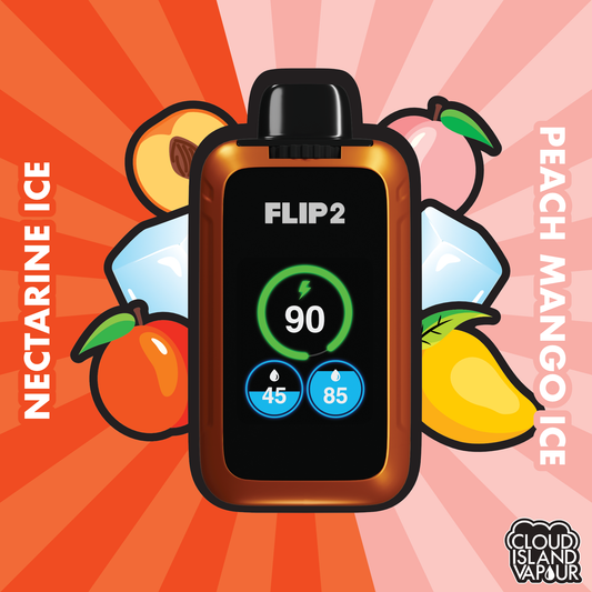 FLIP 2 Disposable Vape By FLIP BAR Nectarine Ice And Peach Mango Ice