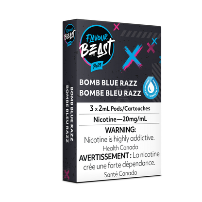 Flavour Beast Prefilled e-liquid vape Pods 3-pack Bomb Blue Razz