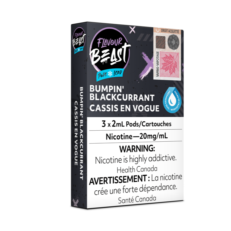 Flavour Beast Prefilled e-liquid vape Pods 3-pack Bumpin' Blackcurrant