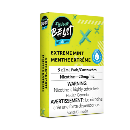 Flavour Beast Prefilled e-liquid vape Pods 3-pack Extreme Mint