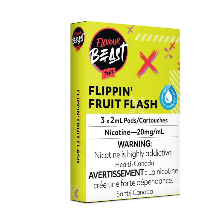 Flavour Beast Prefilled e-liquid vape Pods 3-pack Flippin' Fruit Flash