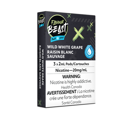 Flavour Beast Prefilled e-liquid vape Pods 3-pack Wild White Grape