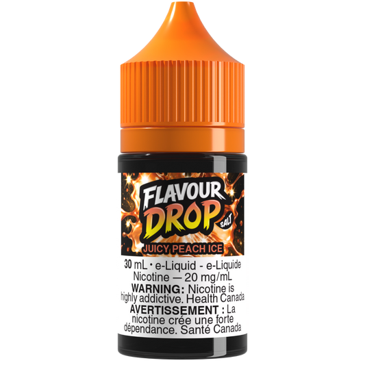 Flavour Drop Salt Nic E-Liquid Juicy Peach Ice