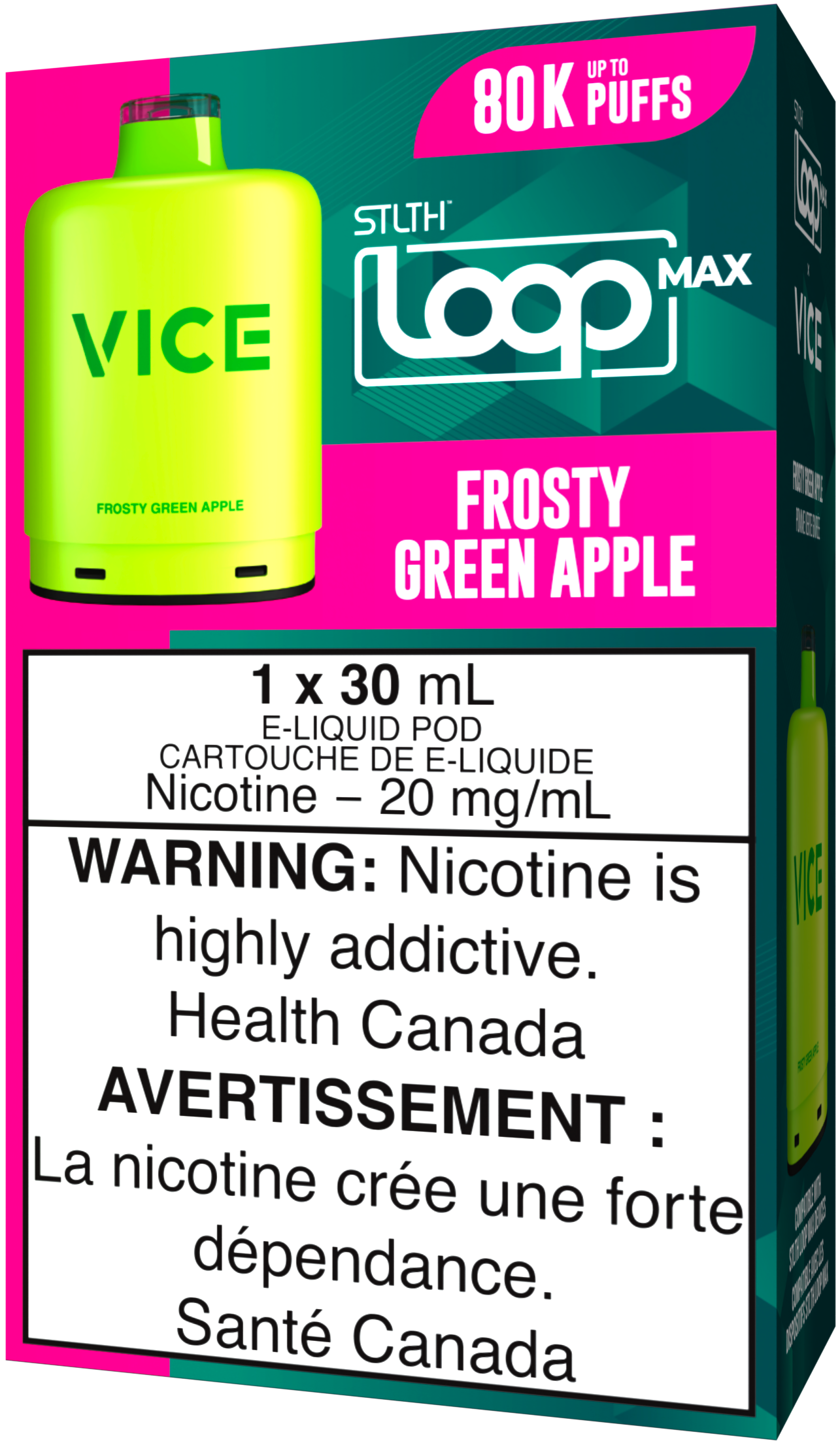Frosty Green Apple STLTH LOOP MAX X VICE Pod Pack