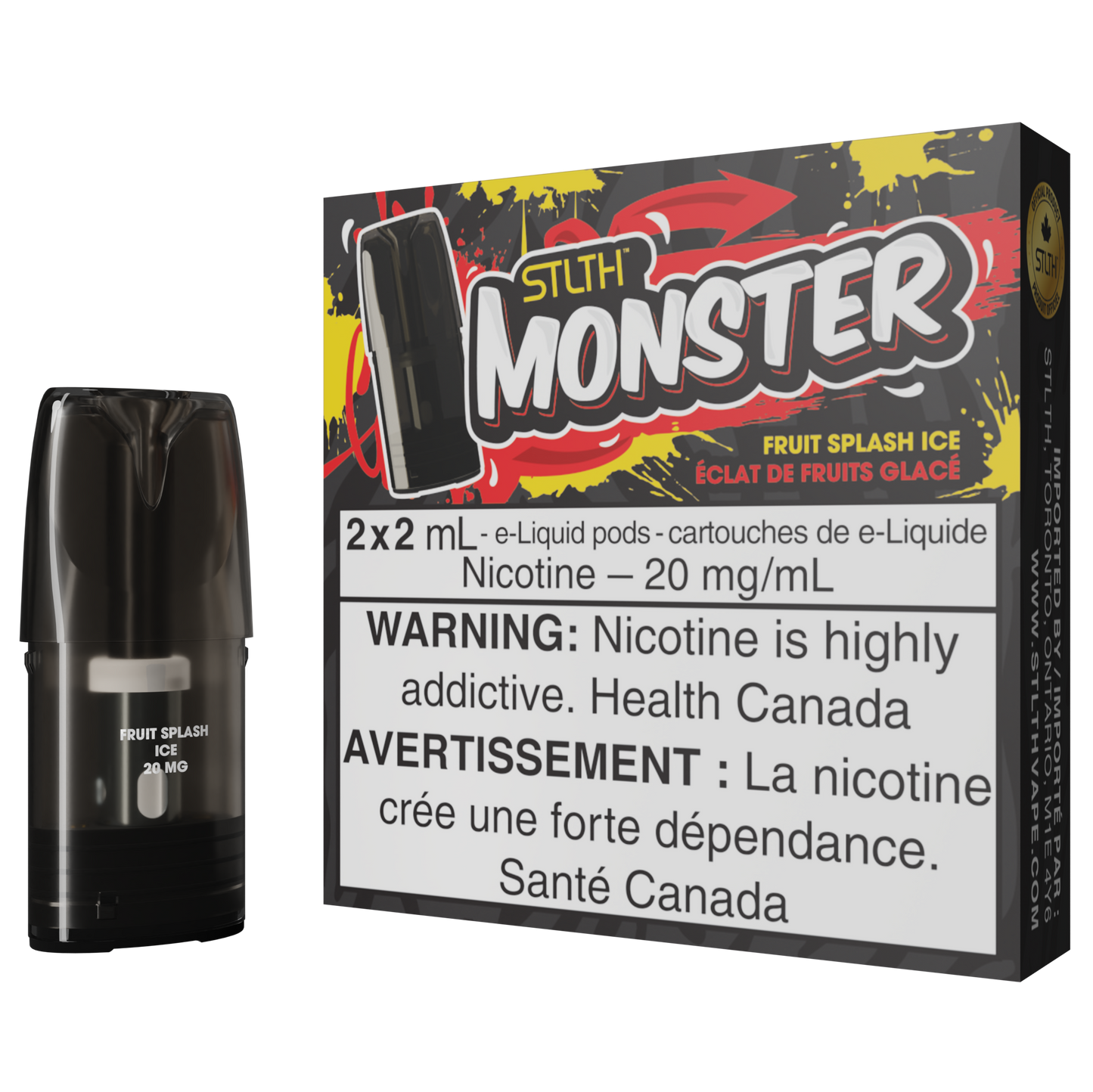 Fruit Splash Ice STLTH MONSTER Pod Pack