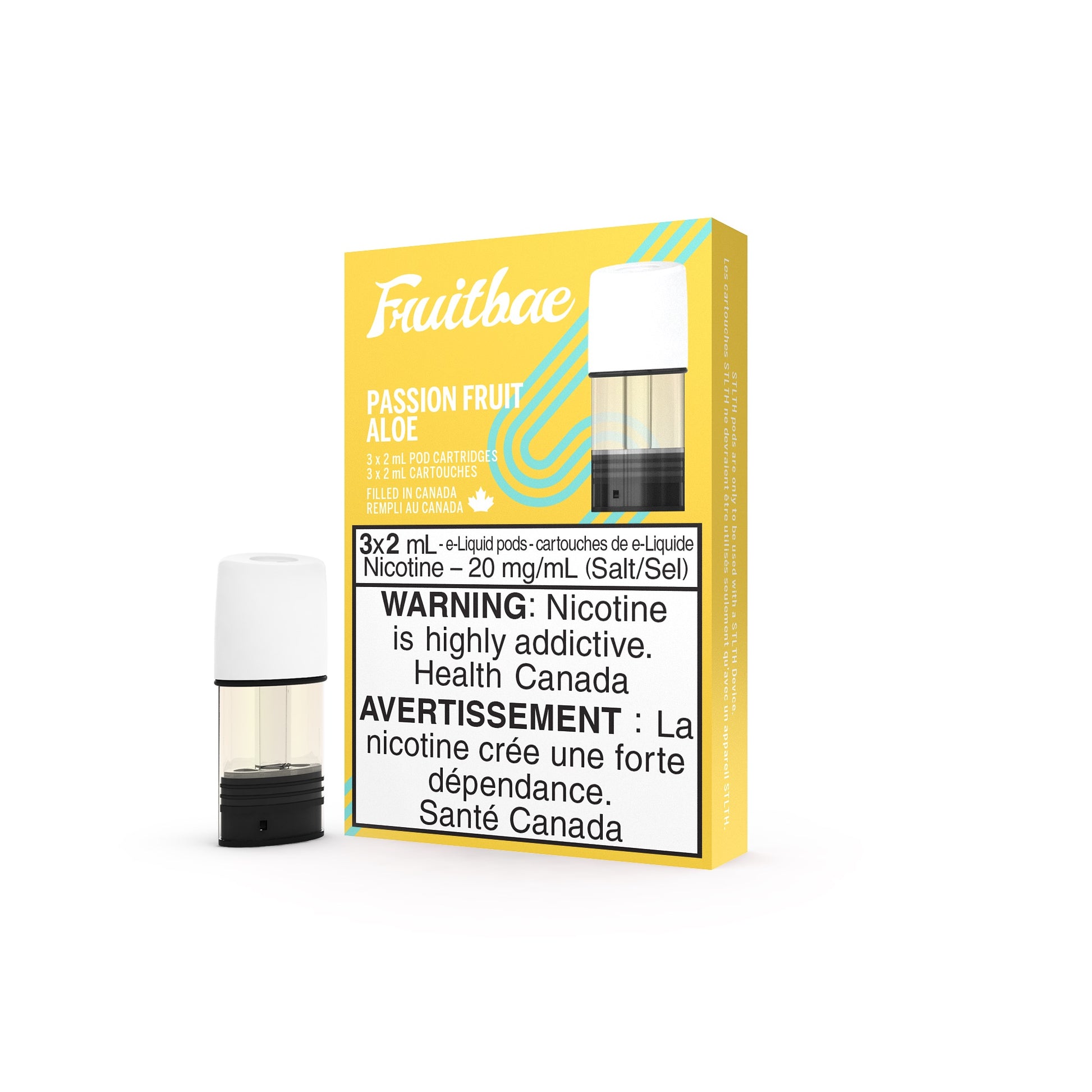 Fruitbae prefilled ejuice Pods package 20mg nicotine flavour Passionfruit Aloe