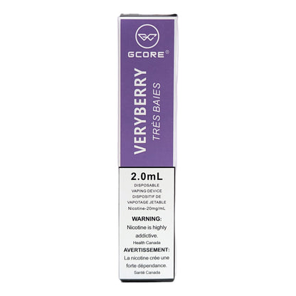 GCORE 1000 Model X Disposable Vape - Very Berry