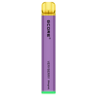 GCORE 1000 Model X Disposable Vape in the flavour Very Berry