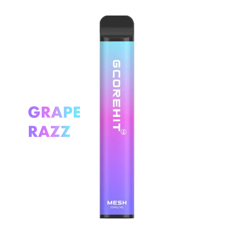 GCORE HIT 3000 puff disposable vape flavour Grape Razz