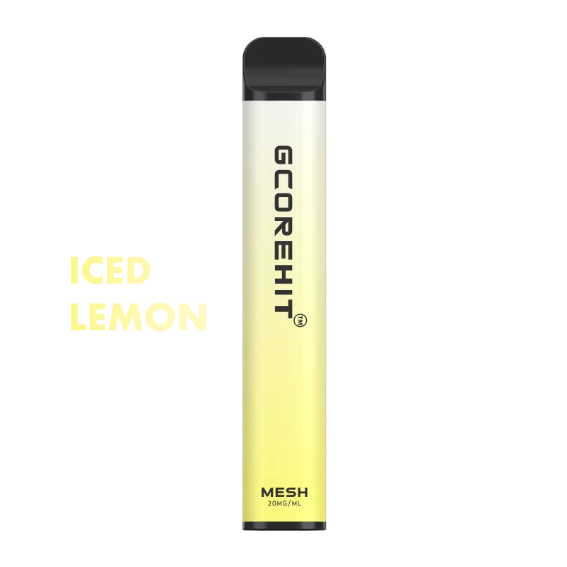 GCORE HIT 3000 puff disposable vape flavour Iced Lemon 