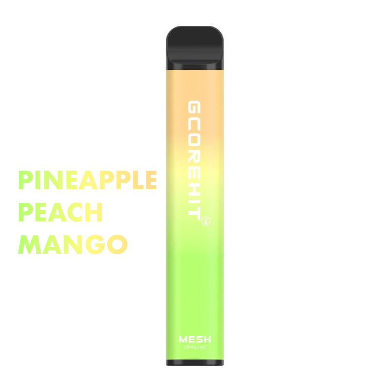 GCORE HIT 3000 puff disposable vape flavour Pineapple Peach Mango