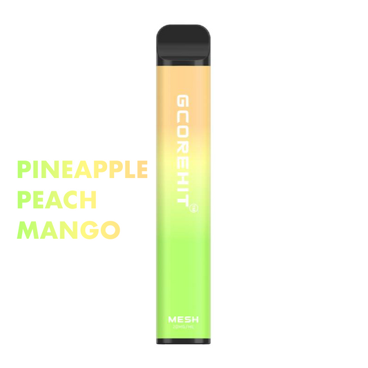 GCORE HIT 3000 puff disposable vape flavour Pineapple Peach Mango