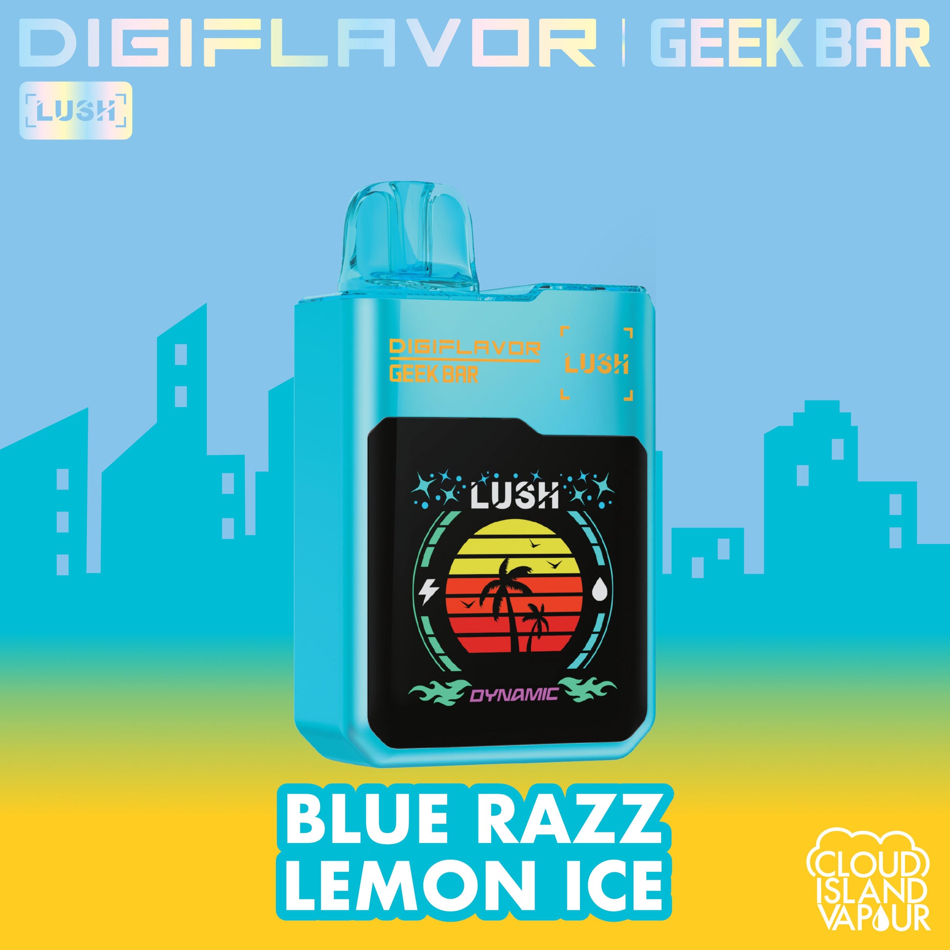 GEEK BAR DIGIFLAVOR LUSH Disposable Vape - Blue Razz Lemon Ice Cloud Island Vapour GEEK BAR DIGIFLAVOR LUSH Disposable Vape - Blue Razz Lemon Ice Cloud Island Vapour