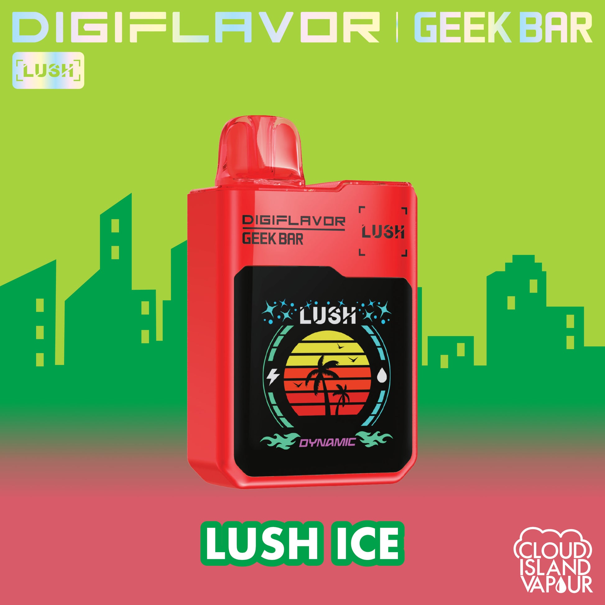 GEEK BAR DIGIFLAVOR LUSH Disposable Vape - Lush Ice Cloud Island Vapour GEEK BAR DIGIFLAVOR LUSH Disposable Vape - Lush Ice Cloud Island Vapour