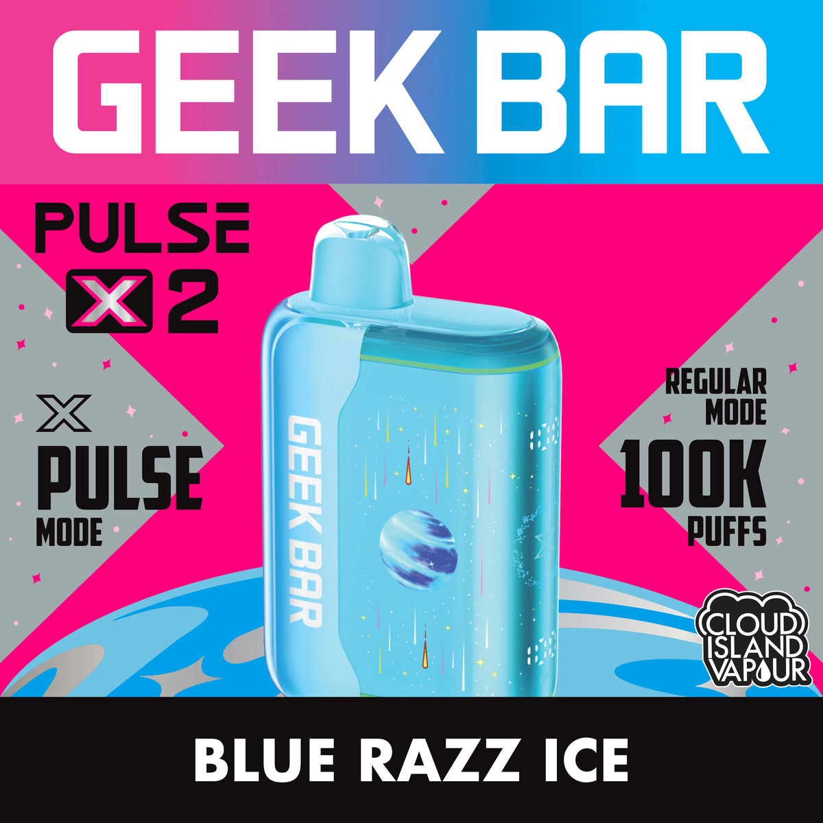 GEEK BAR PULSE X 2 Blue Razz Ice